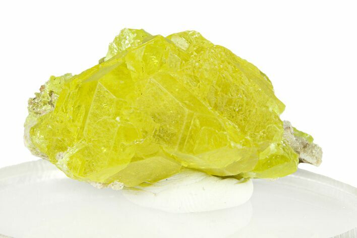 Lemon-Yellow Sulfur Crystal Cluster - Italy #293265